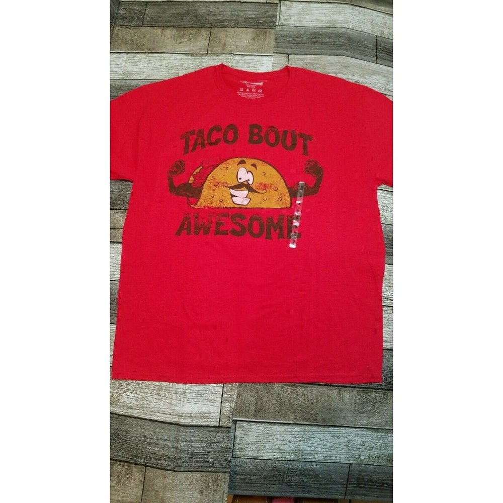 men’s medium  Tee Red short sleeve graphic tee Extreme Concepts Taco
